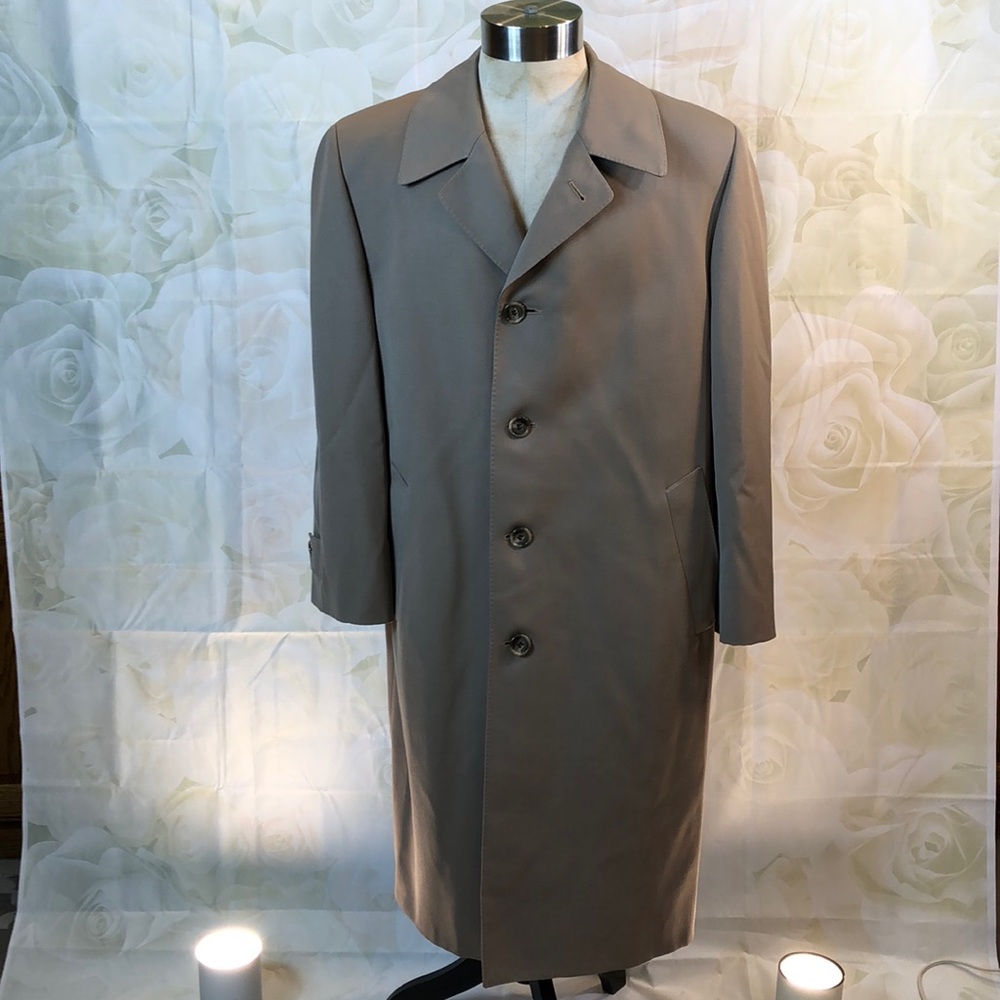 Vintage Rubin Beige Mens Trench Coat 44 Regular